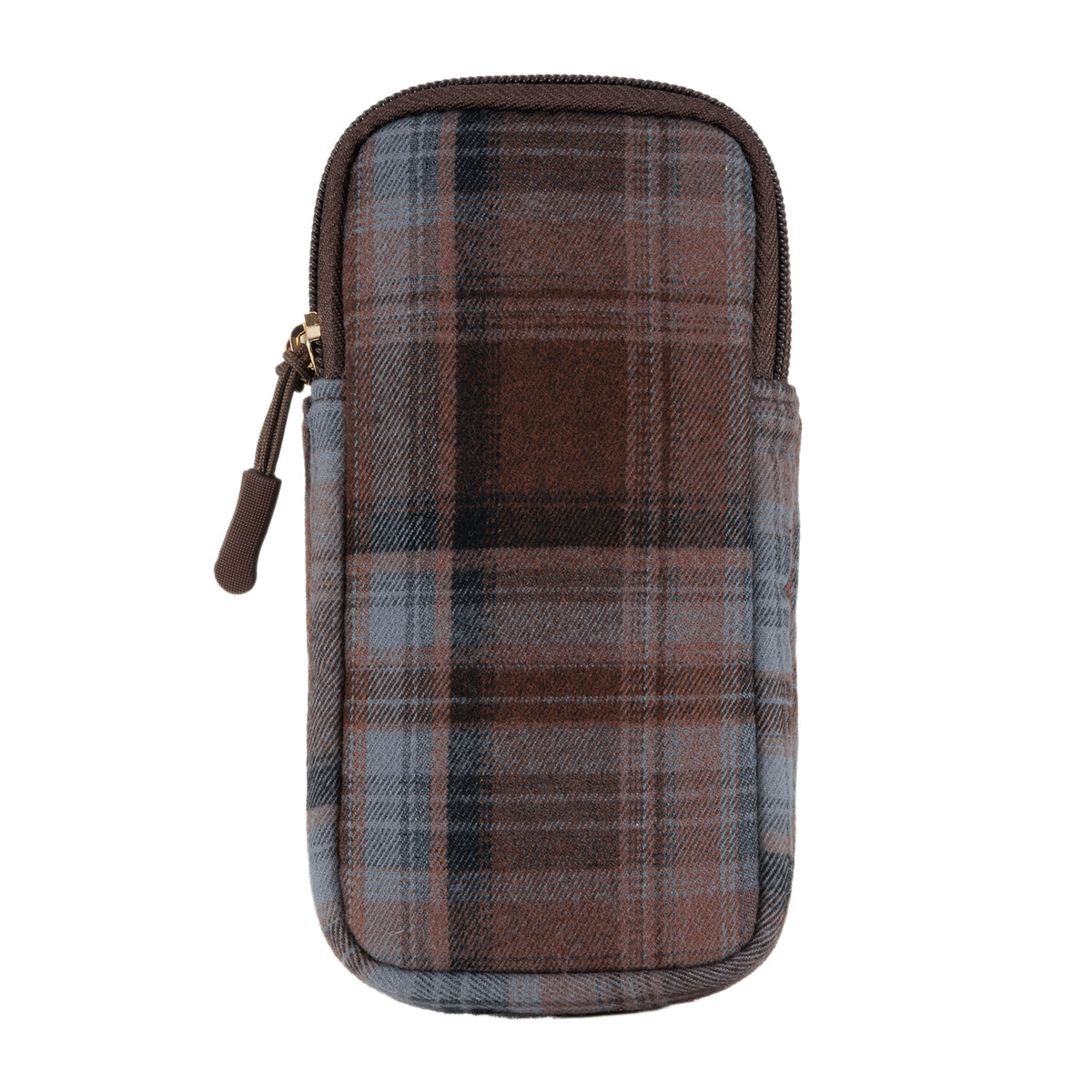Evolution Eyes Travel Double Pocket Plaid Case Brown & Blue