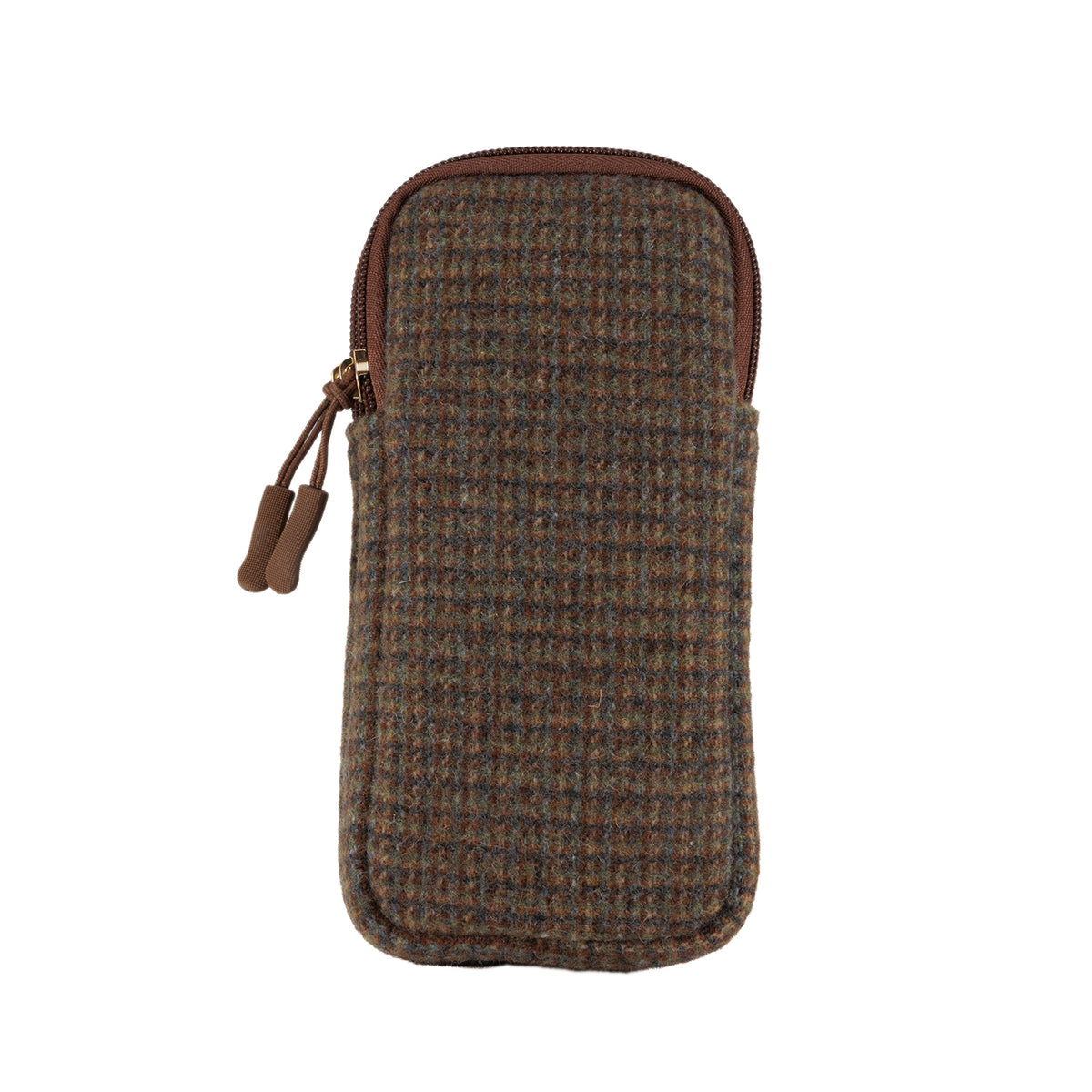 Evolution Eyes Travel Double Pocket Tweed Case Brown & Blue