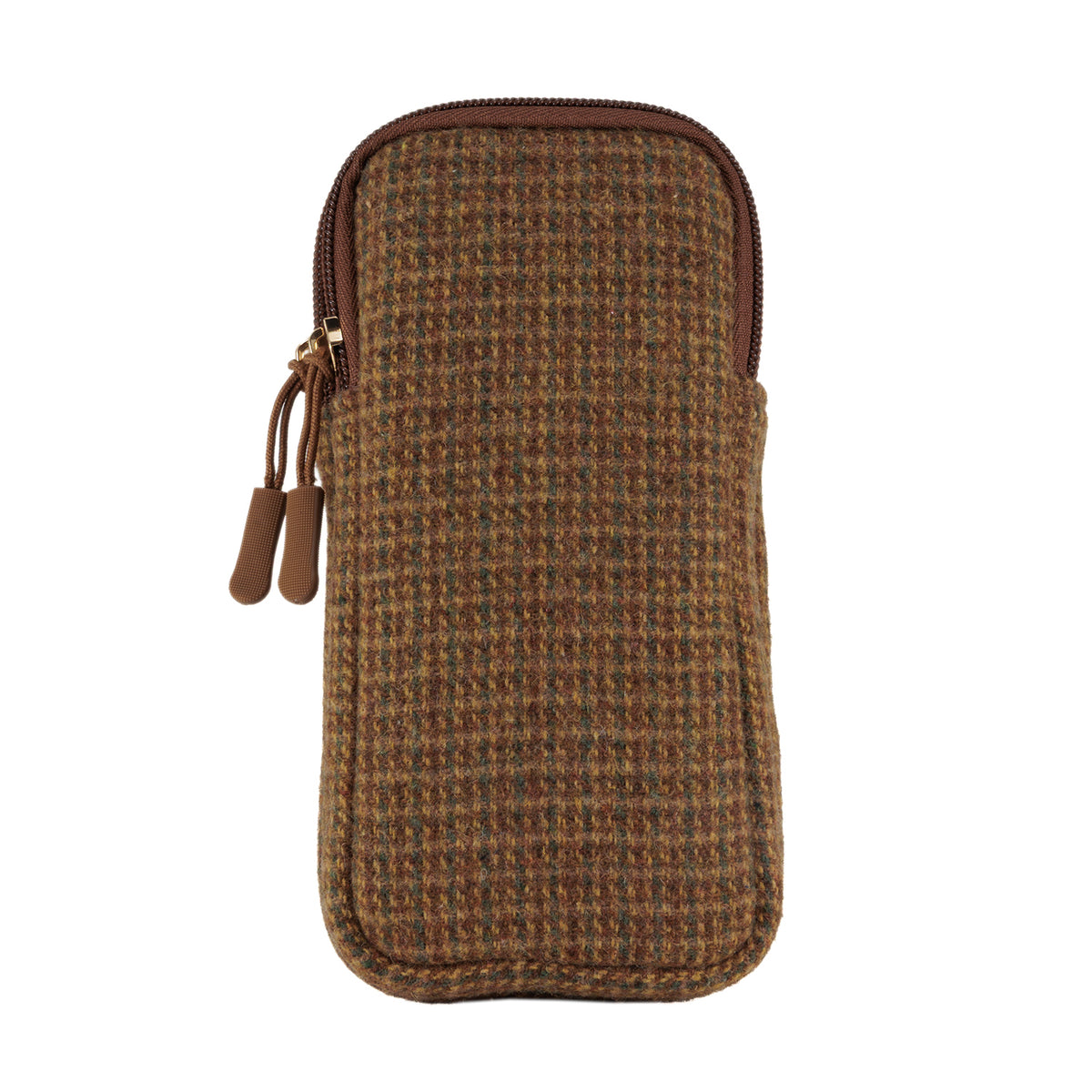 Evolution Eyes Travel Double Pocket Tweed Case Green & Tan