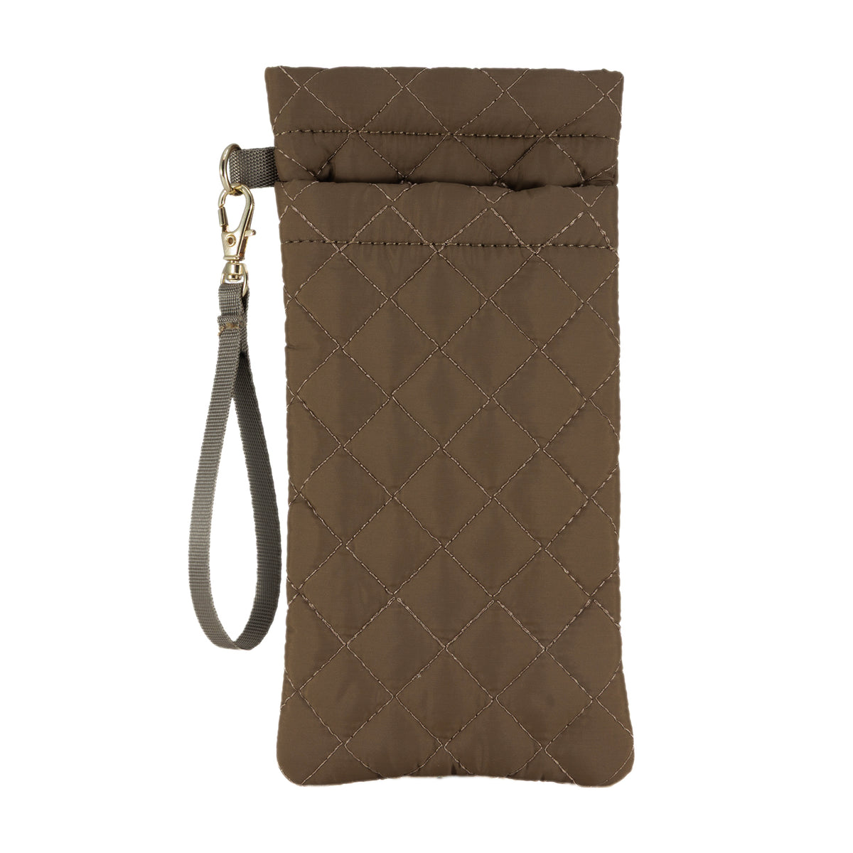 Evolution Eyes Travel Pinch Top with Extra Pocket Quilted Case Chocolate